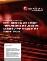 White paper on factory of the future manufacturing technology