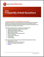 Synchrono manufacturing scheduling software FAQs