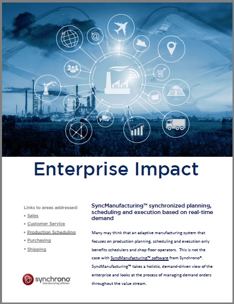 white paper: impact of synchronized manufacturing planning, scheduling and execution