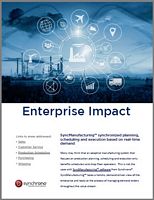 Enterprise impact of syncmanufacturing software